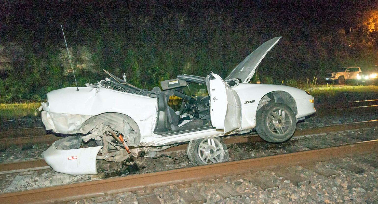Train Hits Car Stuck on Tracks | New Haven Independent News
