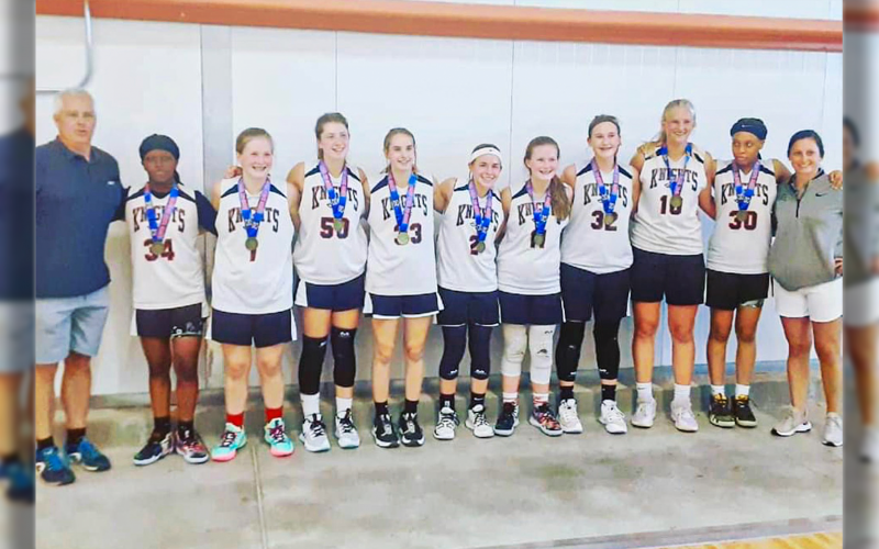 SOPHIA OTTEN’S KNIGHTS 8th grade girls basketball team won 1st place at the University of Missouri’s Show-Me State Games.