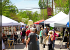 The artists displayed their work for the public in the Augusta Town Square event.