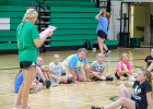COACH SCHEER outlines the basics for the middle school players.