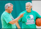 KINGS OF THE COURT, Ray Steinhoff and Doug Peirick, going over thoughts about the new recruits.