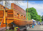 A LEWIS AND CLARK keel boat replica.