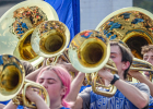 BRASS SECTION of the Washington High School Marching Band.